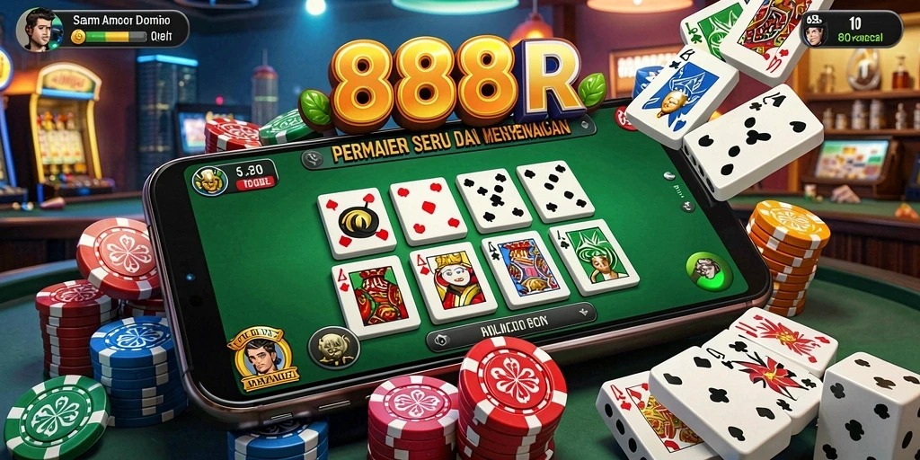 Tangkapan layar utama gameplay Domino di 888R.