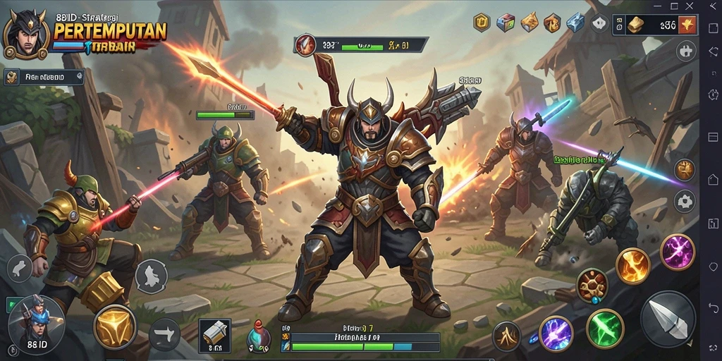 Tampilan screenshot <strong>88ID</strong> yang menampilkan aksi pertempuran strategi.