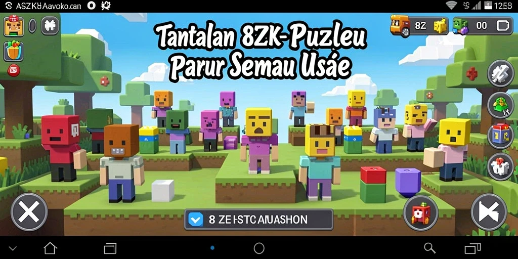 Tampilan gameplay menantang dalam 8ZK dengan berbagai teka-teki.