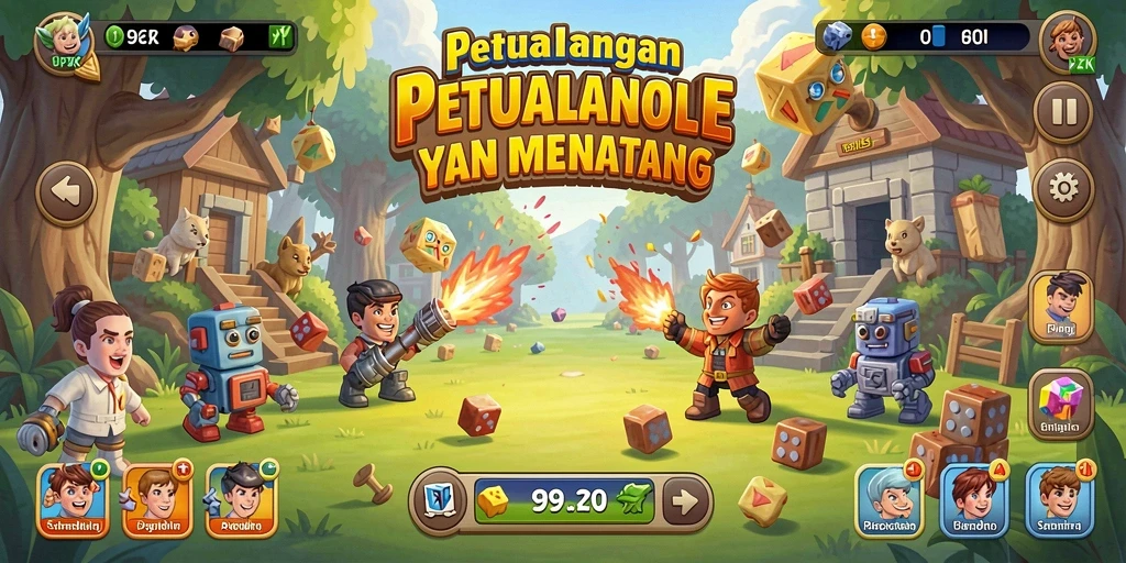 Tampilan permainan <strong>99ZK</strong> yang penuh warna dan menantang.