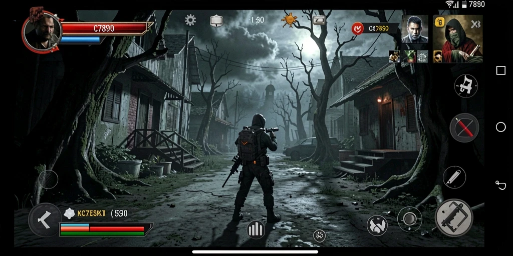 Tampilan gameplay <strong>C7890</strong> yang mendebarkan dengan suasana Horror yang kental.