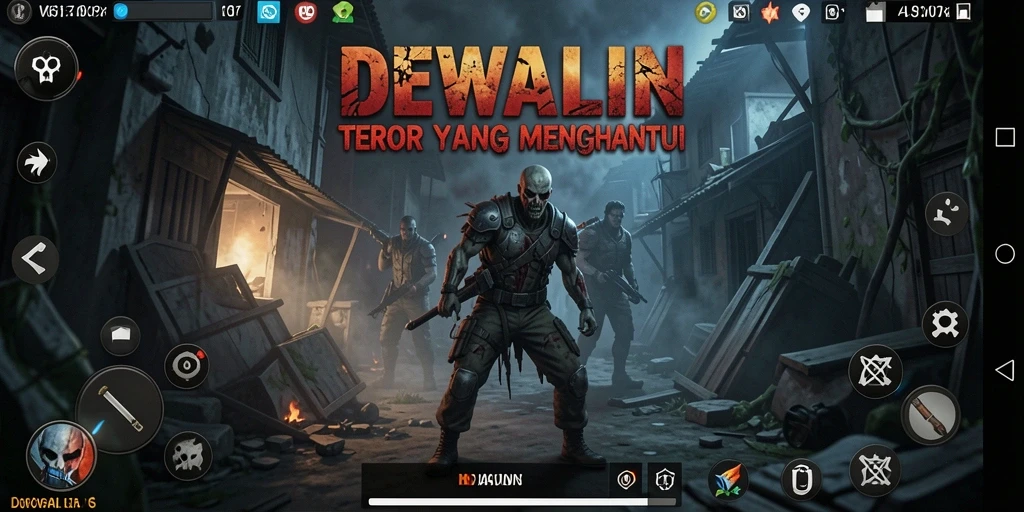 Tangkapan layar gameplay DEWALIN menampilkan suasana menyeramkan dan menegangkan.