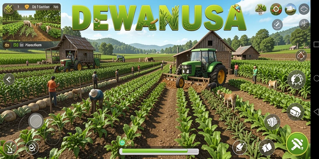 Gameplay menarik DEWANUSA dengan aktivitas bertani yang mengasyikkan.
