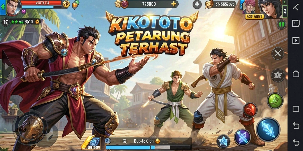 Gameplay KIKOTOTO yang intens dan menarik dalam pertempuran Fighting.