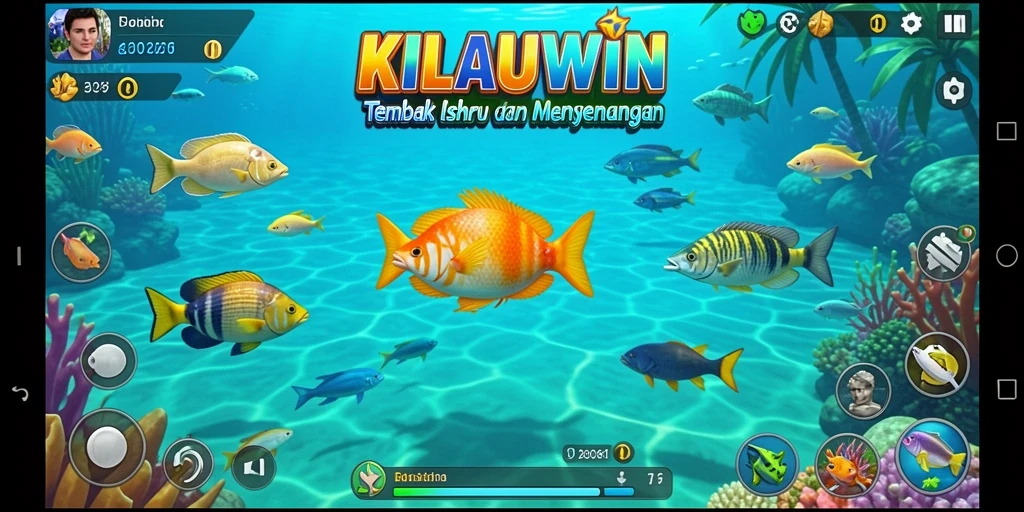 Tampilan menarik dari gameplay KILAUWIN yang menampilkan aksi Tembak Ikan.