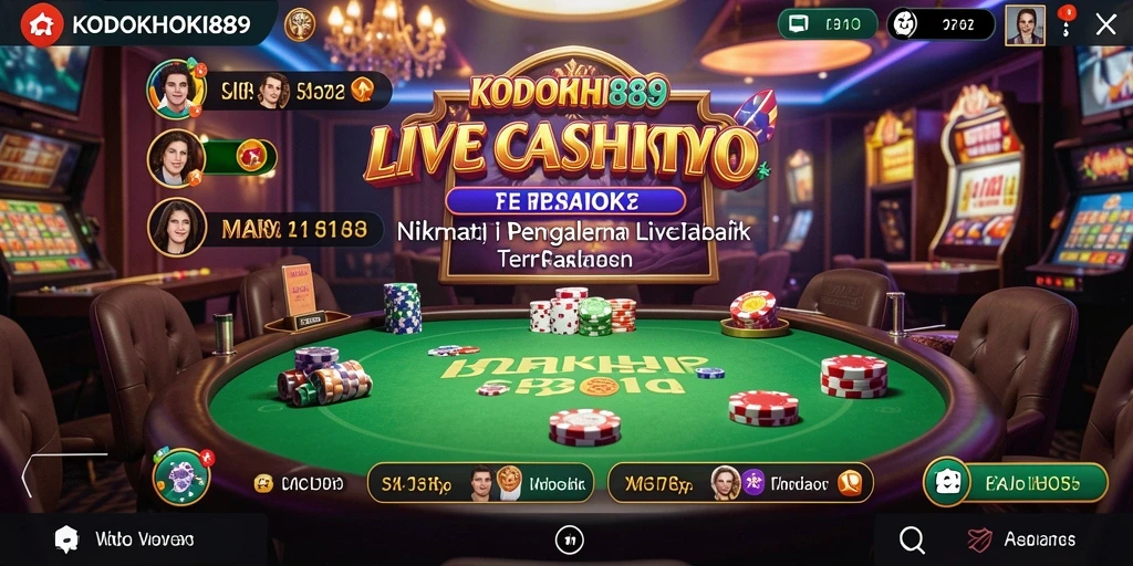 Gameplay seru Live Casino di KODOKHOKI889 dengan dealer profesional.