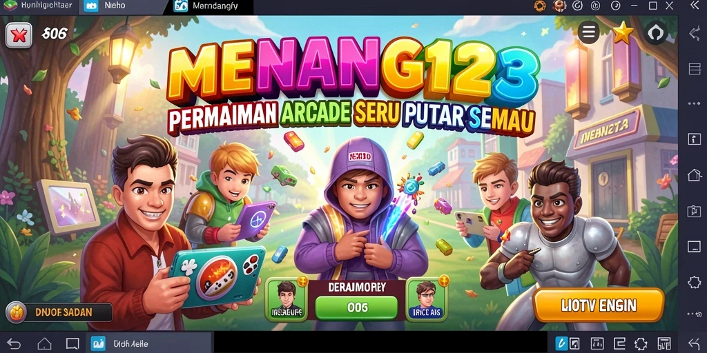 Screenshot MENANG123 menunjukkan karakter beraksi dalam level arcade yang menantang.