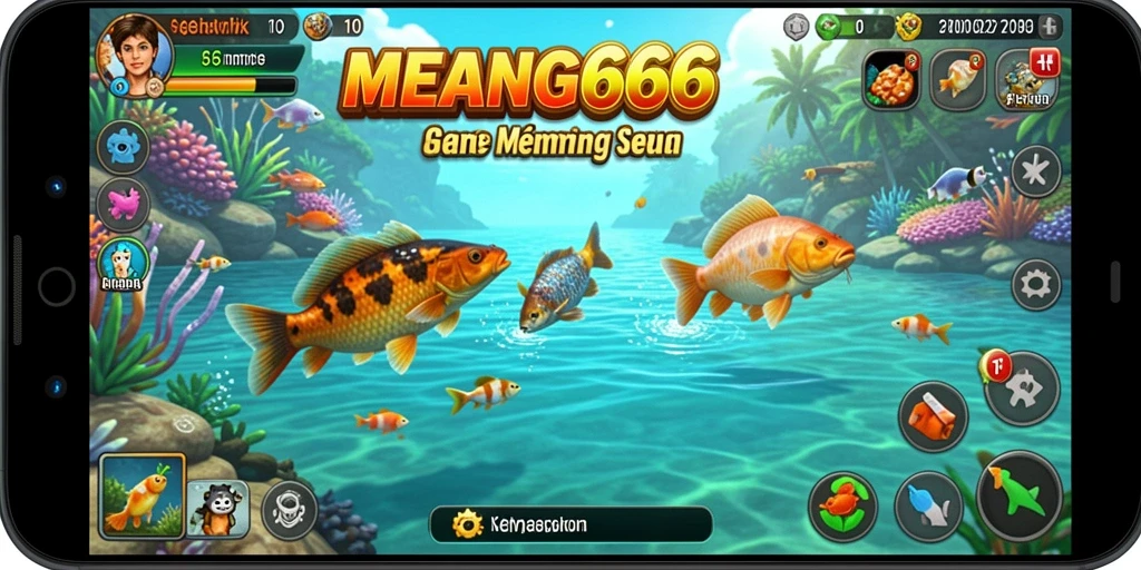 Gameplay seru menangkap ikan dalam MENANG666 dengan grafis yang menarik.