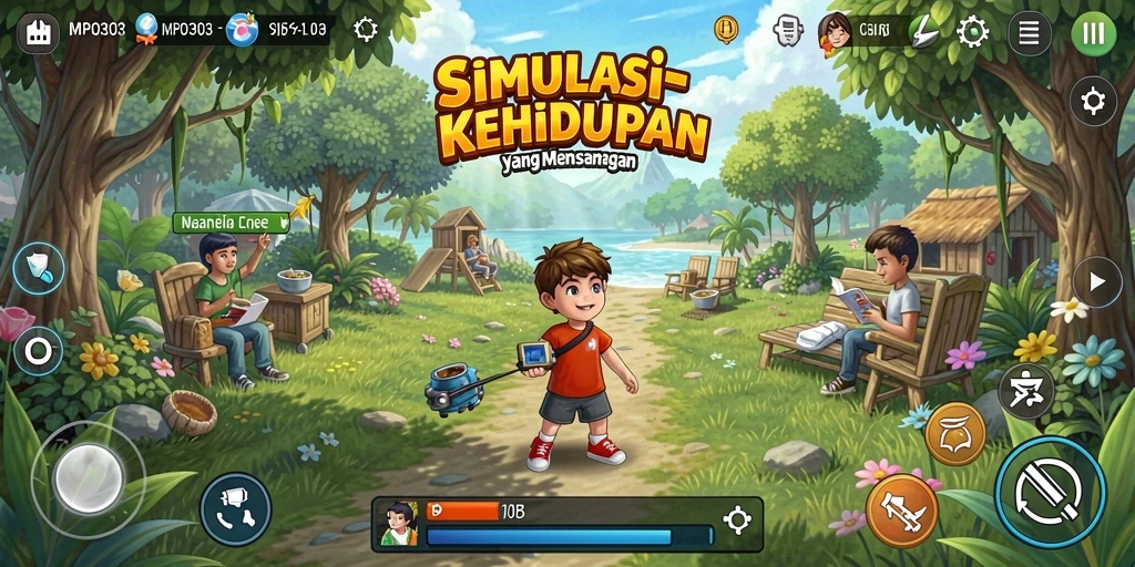 Screenshot utama MPO303 menampilkan gameplay simulasi yang menarik.