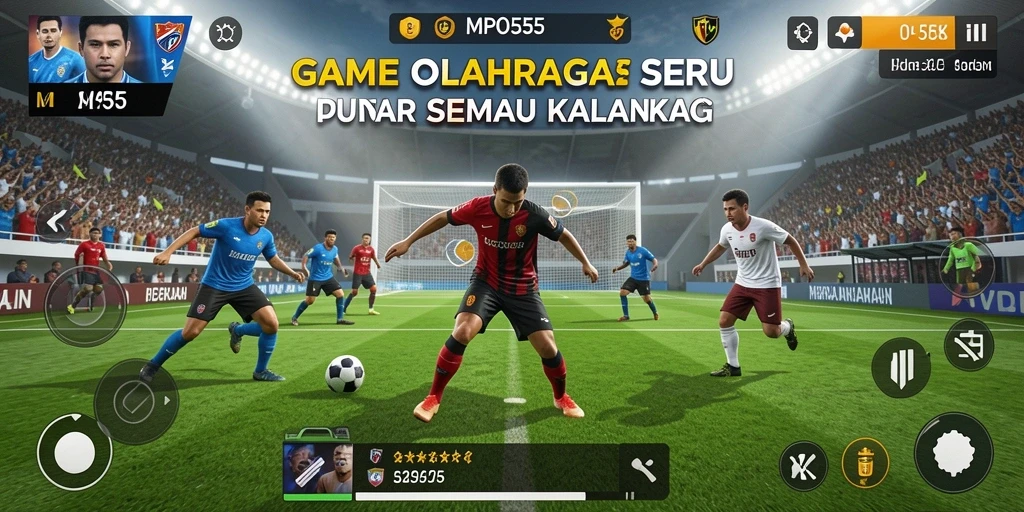 Tampilan gameplay MPO555 yang dinamis dan penuh aksi olahraga.