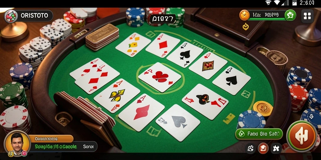 Gameplay seru Gaple di ORISTOTO dengan tampilan menarik.