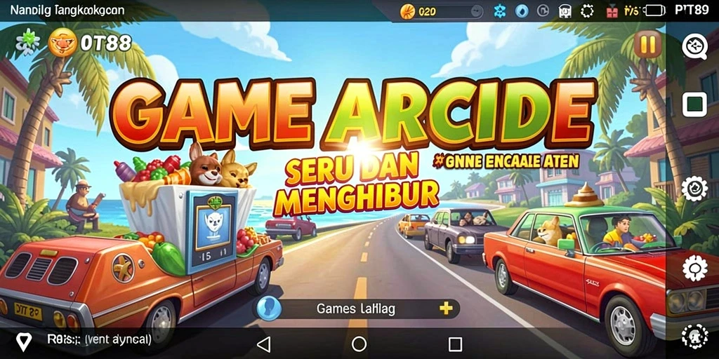 Screenshot gameplay PT89 dengan aksi seru dalam level arcade.