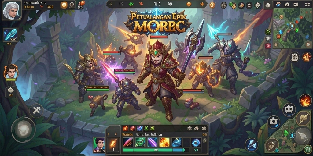 Screenshot menunjukkan petualangan seru dalam gameplay RPG yang mendebarkan.