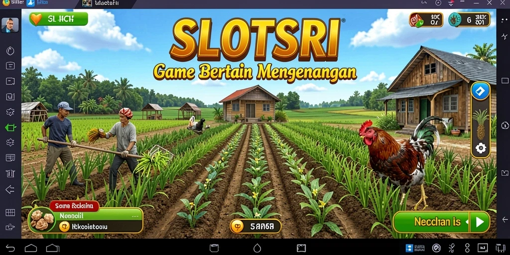 Screenshot SLOTSRI menampilkan pengalaman bertani yang seru.