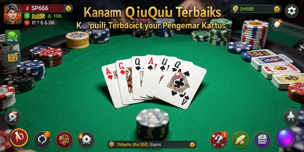 Screenshot menunjukkan momen seru dalam permainan QiuQiu.