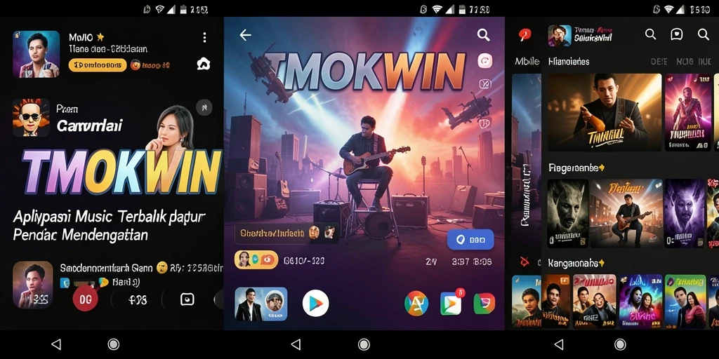 Tampilan utama TMOKWIN dengan koleksi lagu yang menggoda.