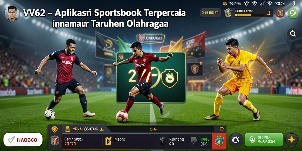 Tampilan screenshot utama VV62 menampilkan pengalaman taruhan olahraga yang menarik.
